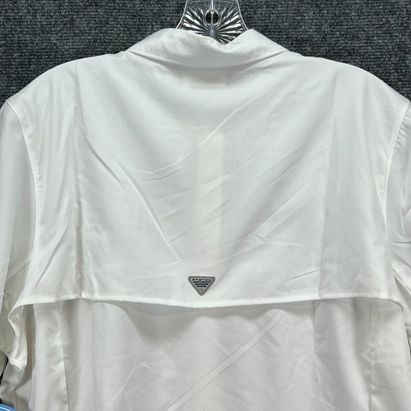 Miller Lite Women's Columbia Tamiami II Omni Shade UPF 40 SS Shirt XL White NWT - Picture 8 of 14